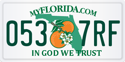 FL license plate 0537RF
