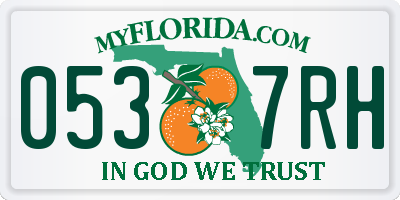 FL license plate 0537RH