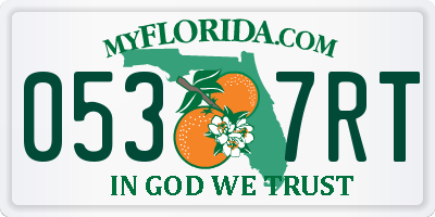 FL license plate 0537RT