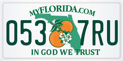 FL license plate 0537RU
