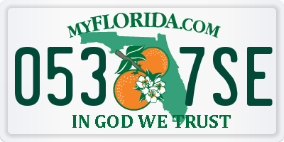 FL license plate 0537SE