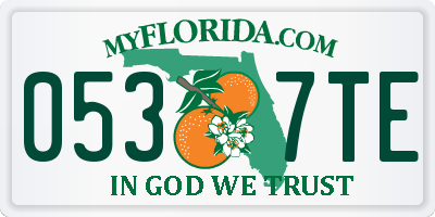 FL license plate 0537TE