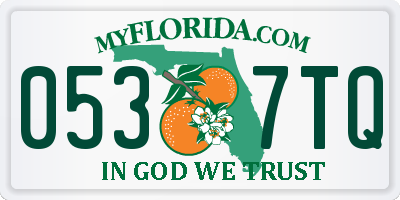 FL license plate 0537TQ