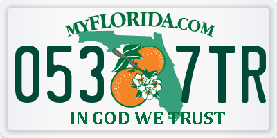 FL license plate 0537TR