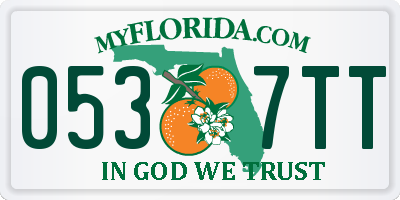 FL license plate 0537TT
