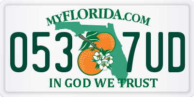 FL license plate 0537UD