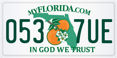 FL license plate 0537UE