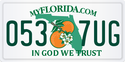 FL license plate 0537UG