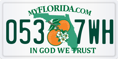 FL license plate 0537WH