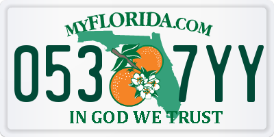 FL license plate 0537YY