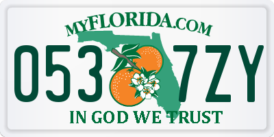 FL license plate 0537ZY