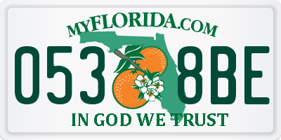 FL license plate 0538BE