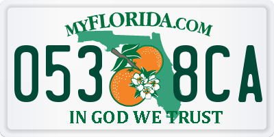 FL license plate 0538CA