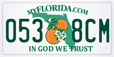 FL license plate 0538CM