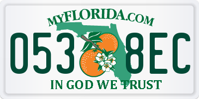 FL license plate 0538EC