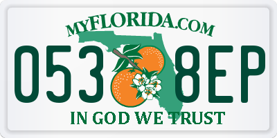 FL license plate 0538EP