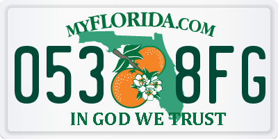 FL license plate 0538FG