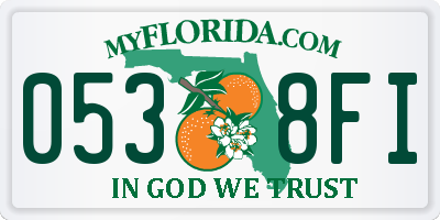 FL license plate 0538FI