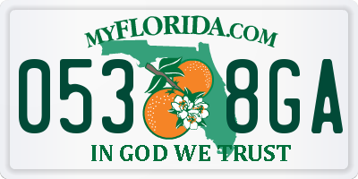 FL license plate 0538GA