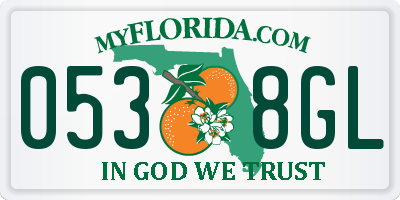 FL license plate 0538GL