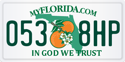 FL license plate 0538HP