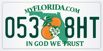 FL license plate 0538HT