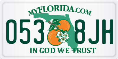 FL license plate 0538JH