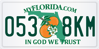 FL license plate 0538KM