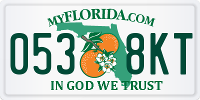 FL license plate 0538KT