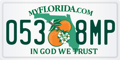 FL license plate 0538MP