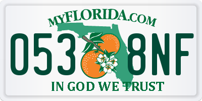 FL license plate 0538NF