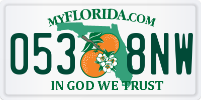 FL license plate 0538NW