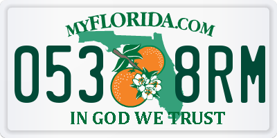 FL license plate 0538RM