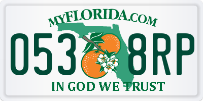 FL license plate 0538RP