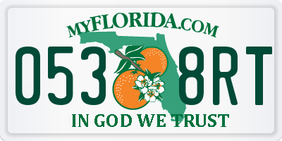 FL license plate 0538RT