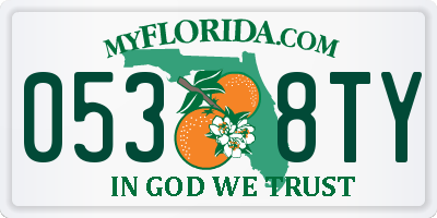 FL license plate 0538TY