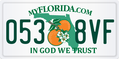 FL license plate 0538VF