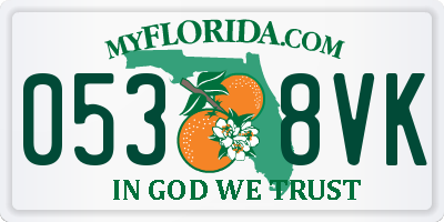 FL license plate 0538VK
