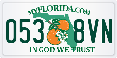 FL license plate 0538VN
