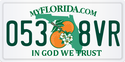 FL license plate 0538VR