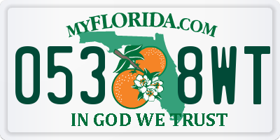 FL license plate 0538WT