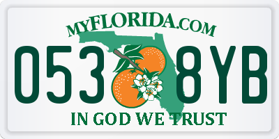 FL license plate 0538YB