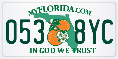 FL license plate 0538YC