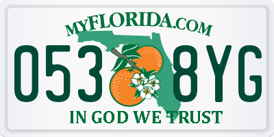 FL license plate 0538YG