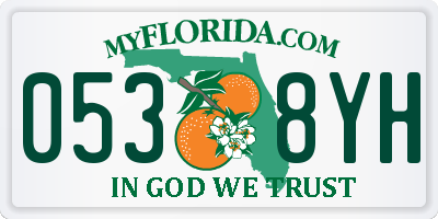 FL license plate 0538YH