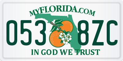 FL license plate 0538ZC
