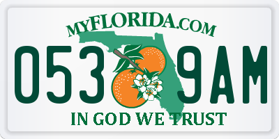 FL license plate 0539AM