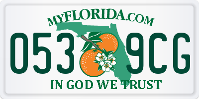 FL license plate 0539CG