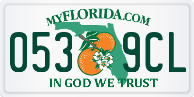 FL license plate 0539CL