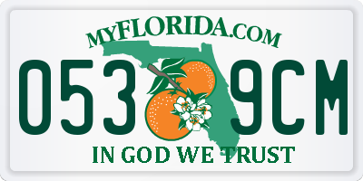 FL license plate 0539CM